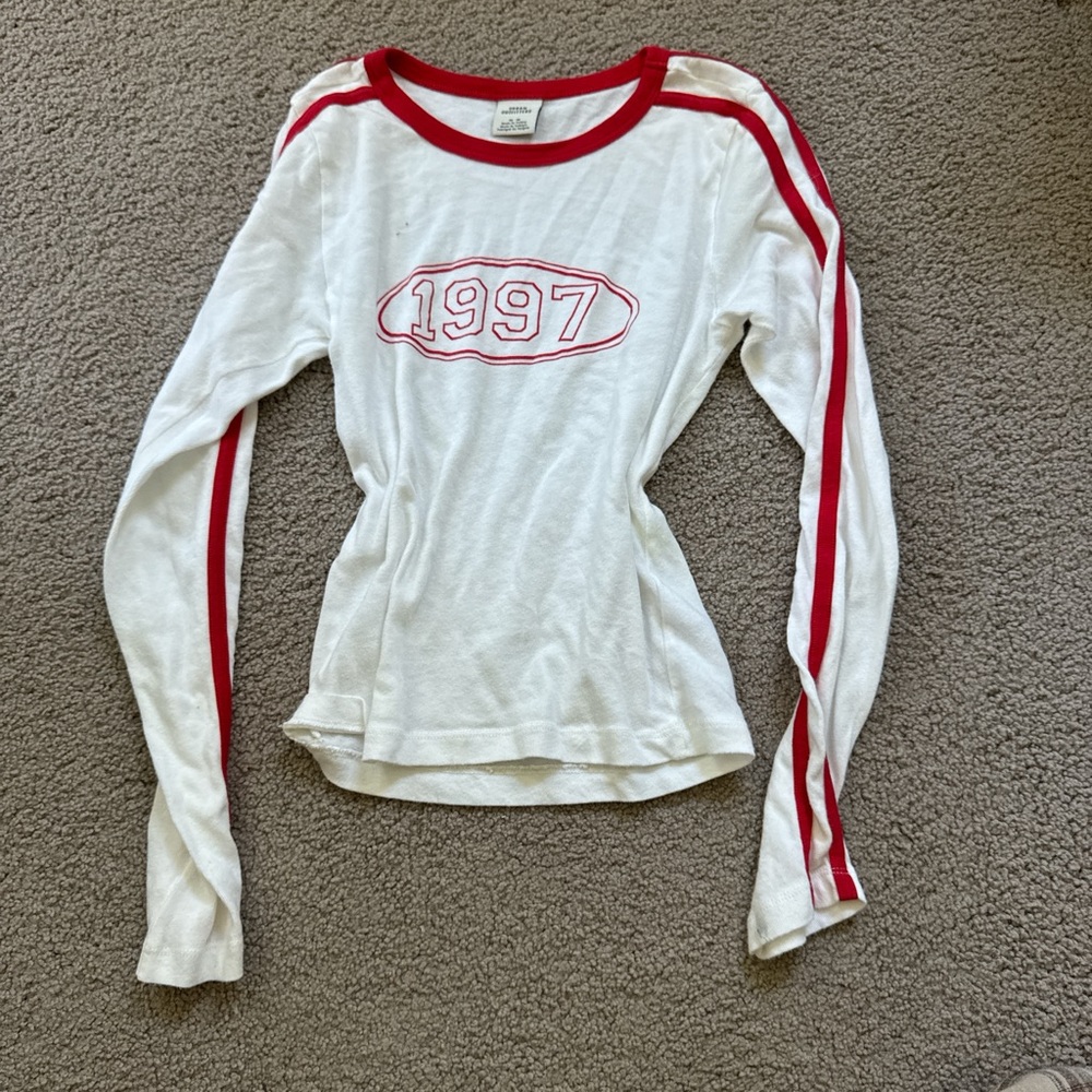 Urban Outfitters Red and White Top
